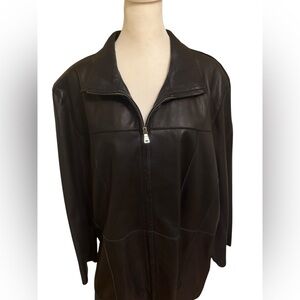 Vintage Andrew Marc Black Leather Jacket. Size XL. EUC